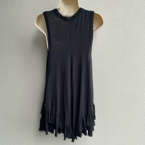Free People We the Free Shimmy Sasha dark black Tank Top Dress - Picture 2 of 8